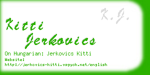 kitti jerkovics business card